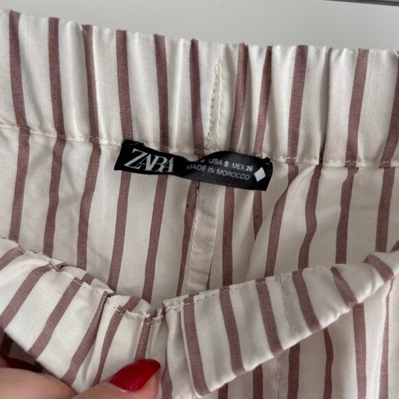 ZARA - Striped Pajama set ivory + red - Picture 3 of 3